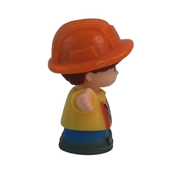 Fisher Price Little People Construction Worker w/Orange Bulldozer Vehicle - Picture 9 of 9